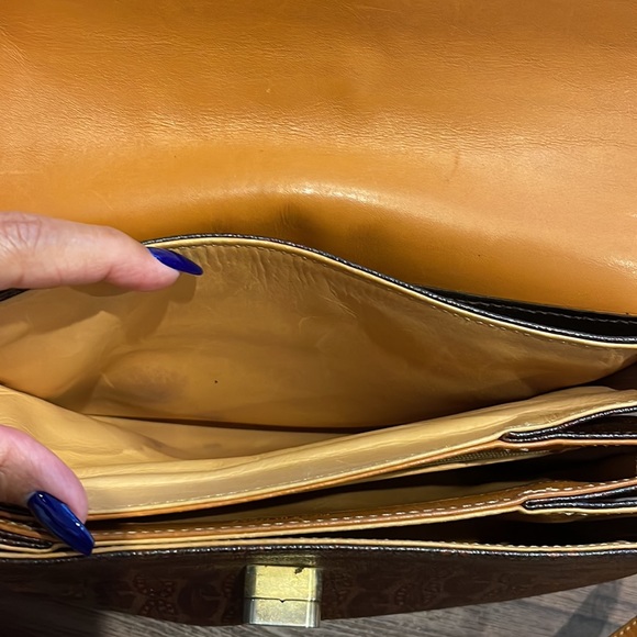 Escada Vintage Paisleys Crossbody Bag with 3 compartments - Picture 8 of 15